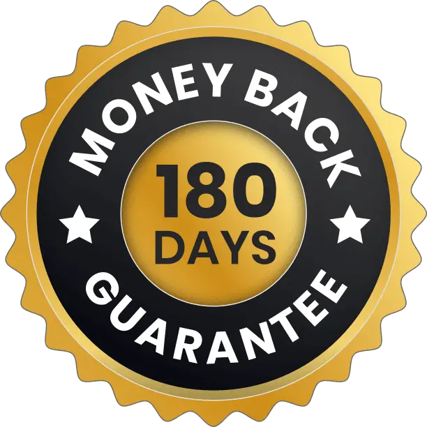180 days money back guarantee 
